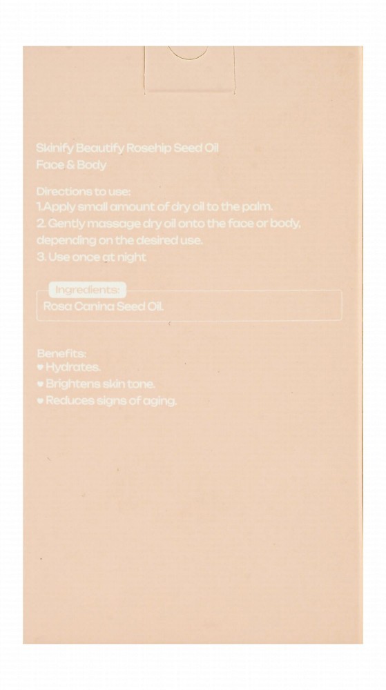 Skinify Beautifying & Skin Tone Brightening Rosehip Seed Oil for Face & Body