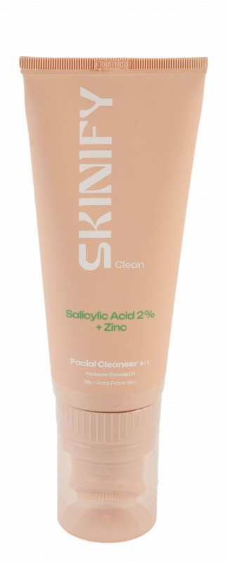 Skinify Excess Oil Reducing Facial Cleanser with 2% Salicylic Acid & Zinc for Oily & Acne Prone Skin