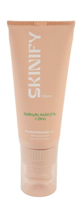 Skinify Excess Oil Reducing Facial Cleanser with 2% Salicylic Acid & Zinc for Oily & Acne Prone Skin