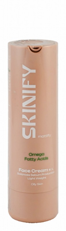 Skinify Lightweight Mattifying & Sebum Production Balancing Face Cream with Omega Fatty Acids for Oily Skin