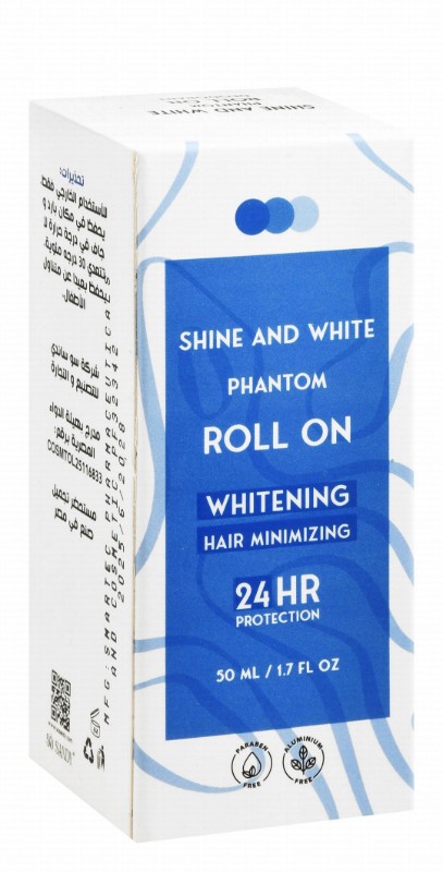 So Sandy Shine & White 24H Hair Minimizing & Protecting Roll-On Deodorants Phantom Scent - parabens free, aluminium free