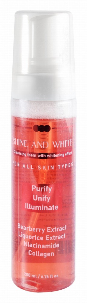 So Sandy Shine & White Purifying, Unifying & Illuminating Facial Cleansing Foam with Niacinamide, Bearberry & Liquorice Extracts for All Skin Types