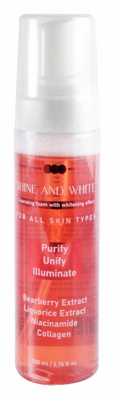 So Sandy Shine & White Purifying, Unifying & Illuminating Facial Cleansing Foam with Niacinamide, Bearberry & Liquorice Extracts for All Skin Types