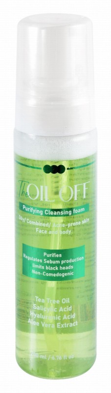 So Sandy The Oil Off Purifying Face & Body Cleansing Foam with Tea Tree Oil, Salicylic Acid & Hyaluronic Acid for Oily, Combination & Acne-Prone Skin - non comedogenic