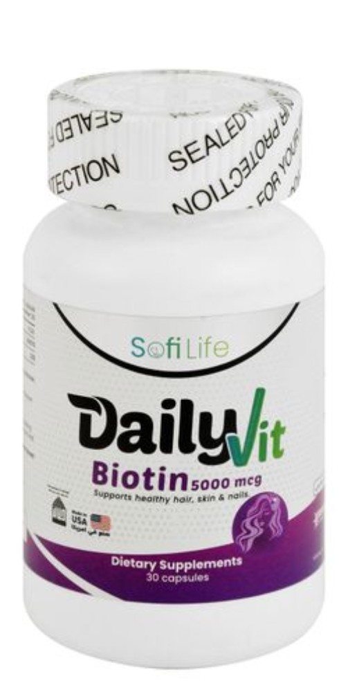 Sofi Life Daily Vit 5000mcg Biotin Hair, Skin & Nails Health Support Dietary Supplement