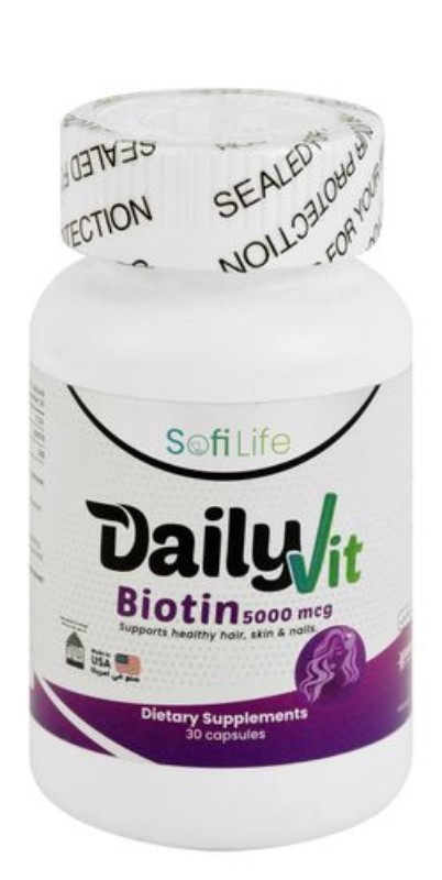 Sofi Life Daily Vit 5000mcg Biotin Hair, Skin & Nails Health Support Dietary Supplement
