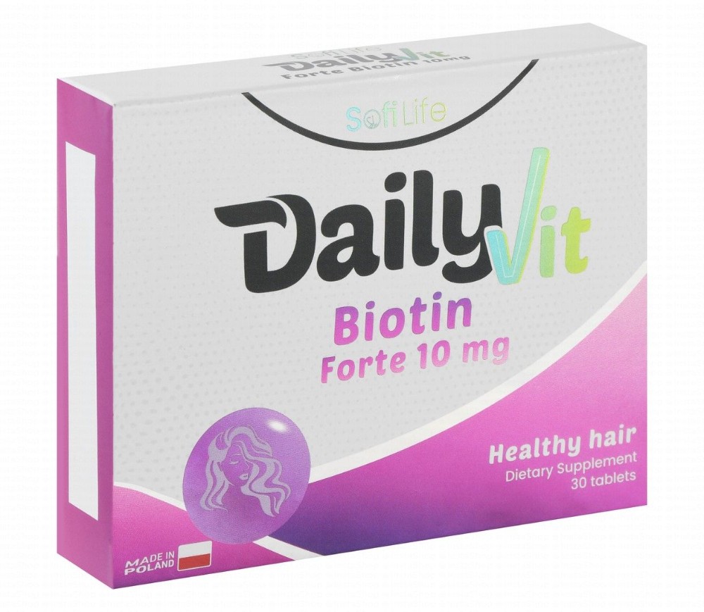 Sofi Life DailyVit Forte 10mg Biotin Normal Skin, Hair, Nails & Nervous System Functioning Support Supplement