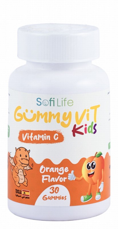 Sofi Life Gummy Vit Vitamin C Dietary Supplement for Kids Orange Flavor - gluten free, artificial colors free, dairy free