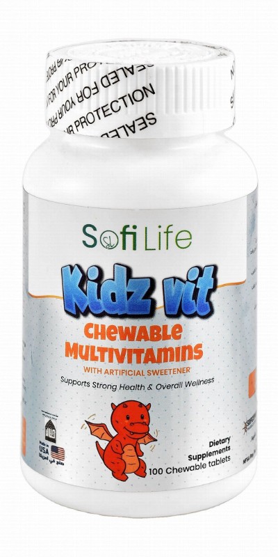 Sofi Life Kidz Multivitamins Health & Overall Wellness Chewable Supplements with Artificial Sweetener (4+ Years)