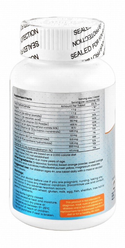 Sofi Life Kidz Multivitamins Health & Overall Wellness Chewable Supplements with Artificial Sweetener (4+ Years)
