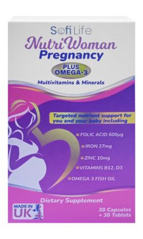 Sofi Life Nutri Woman Multivitamins And Minerals Pregnancy Support Supplement with Omega 3