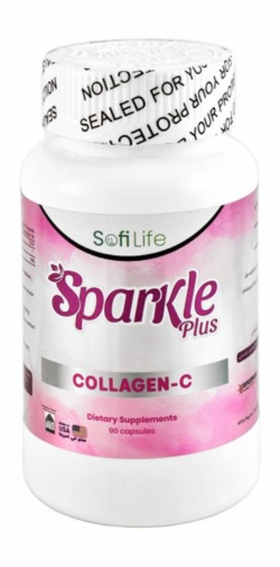 Sofi Life Sparkle Plus 500mg Collagen & 50mg Vitamin C Skin, Hair & Nail Health Support Supplement