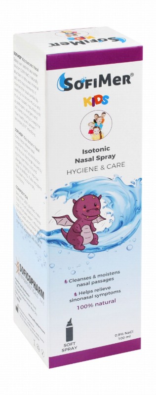 SofiMer Kids 0.9% Sodium Chloride Cleansing & Moisturizing Isotonic Sea Water Solution Nasal Spray