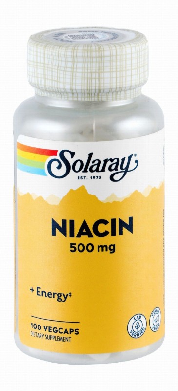 Solaray 500mg Niacin Supplement with Aloe Vera