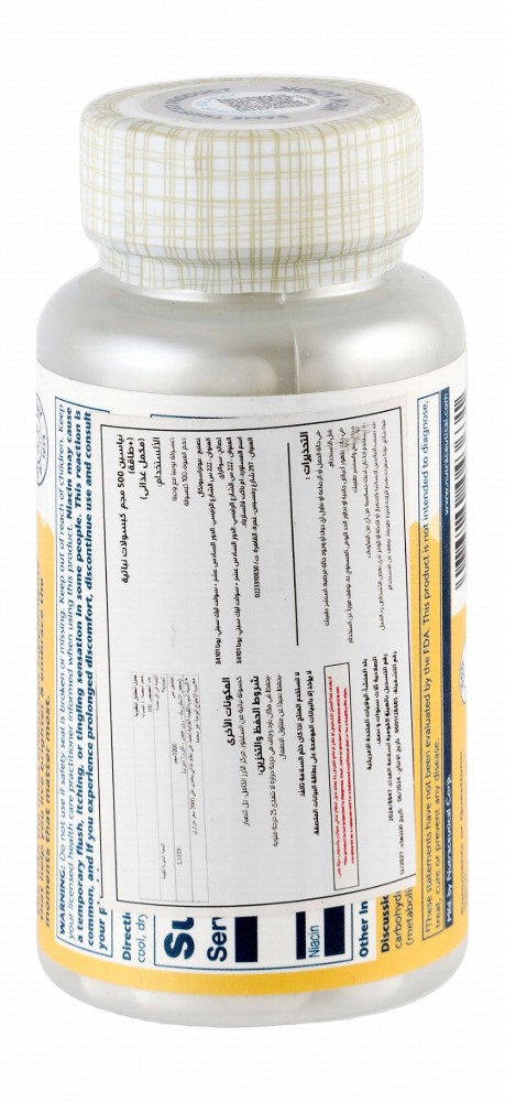 Solaray 500mg Niacin Supplement with Aloe Vera