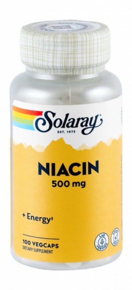 Solaray 500mg Niacin Supplement with Aloe Vera