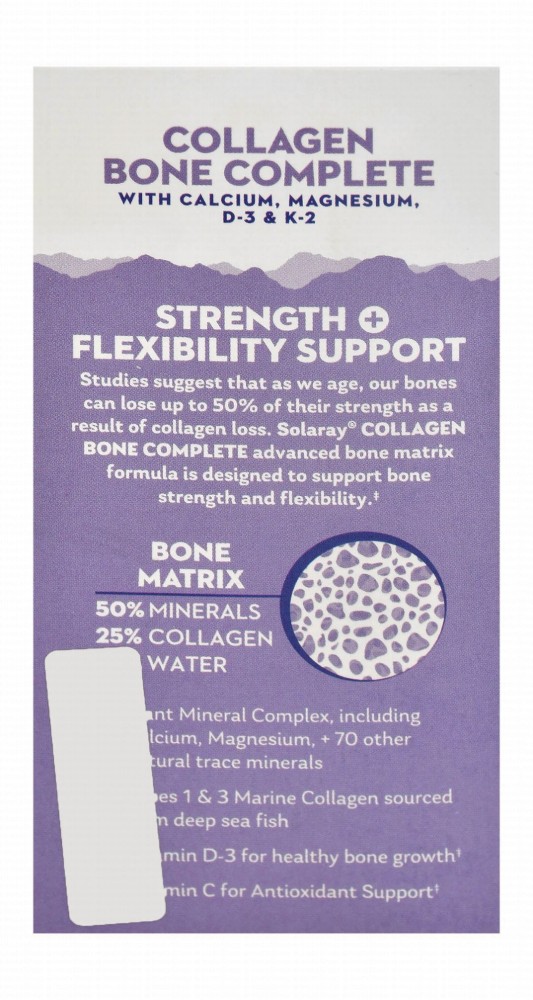 Solaray Collagen Bone Support Supplement with Calcium, Magnesium & D-3