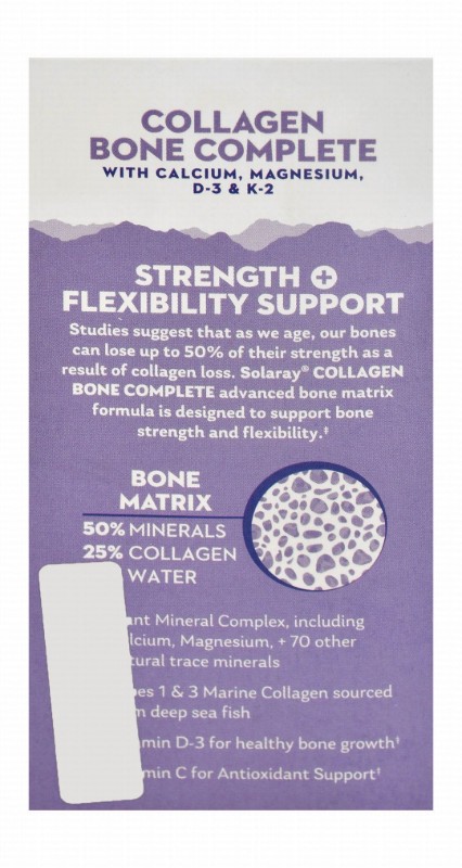Solaray Collagen Bone Support Supplement with Calcium, Magnesium & D-3