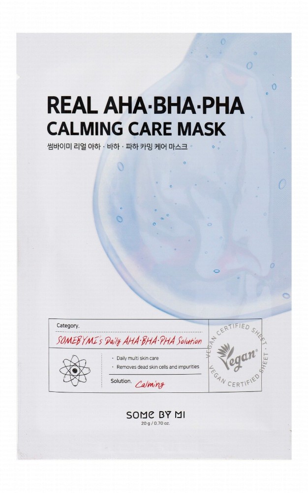 Some By Mi Calming Facial Sheet Mask with AHA, BHA, PHA Solution - vegan