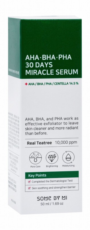 Some By Mi Miracle Face Serum with AHA, BHA & PHA - parabens free, ethanol free, sorbic acid free