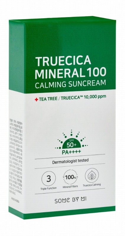 Some By Mi Truecica Mineral 100 Calming Sunscreen for Sensitive & Acne-Prone Skin SPF50+