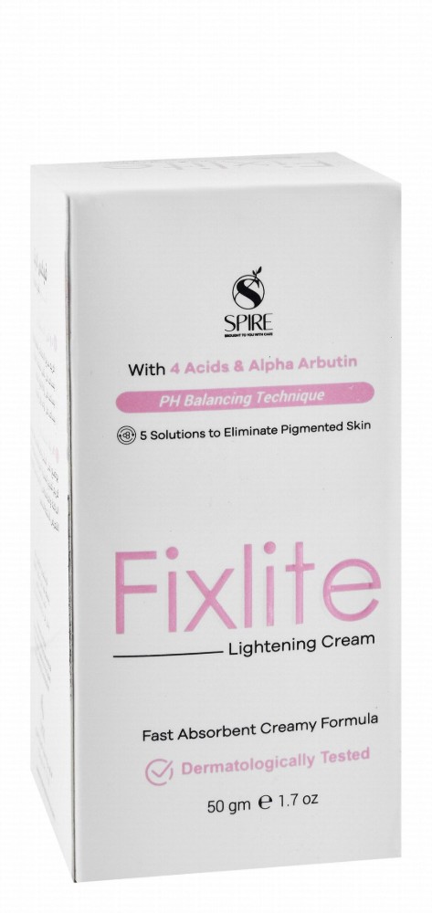 Spire Fixlite Lightening & pH Balancing Face Cream with 4 Acids & Alpha Arbutin for Pigmented Skin