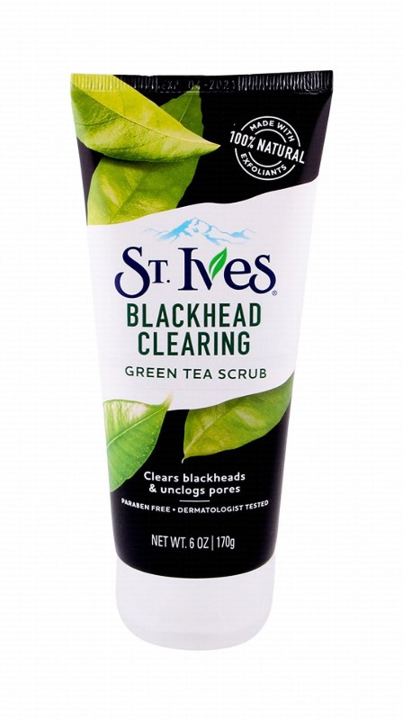 St. Ives Blackhead Clearing Facial Scrub with Green Tea - parabens free