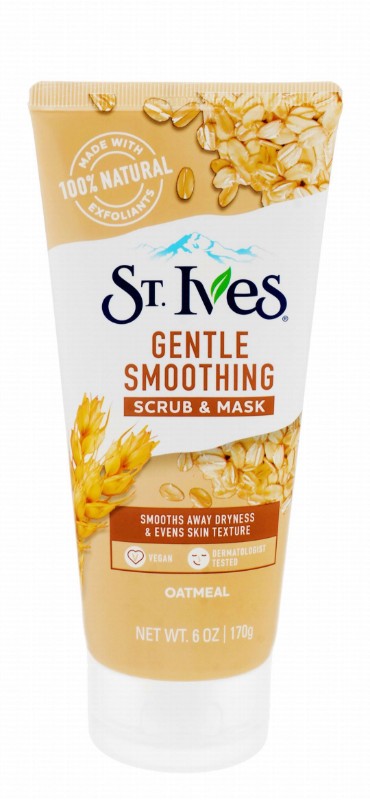 St. Ives Gentle Smoothing Oatmeal Facial Scrub & Mask - parabens free, oil free