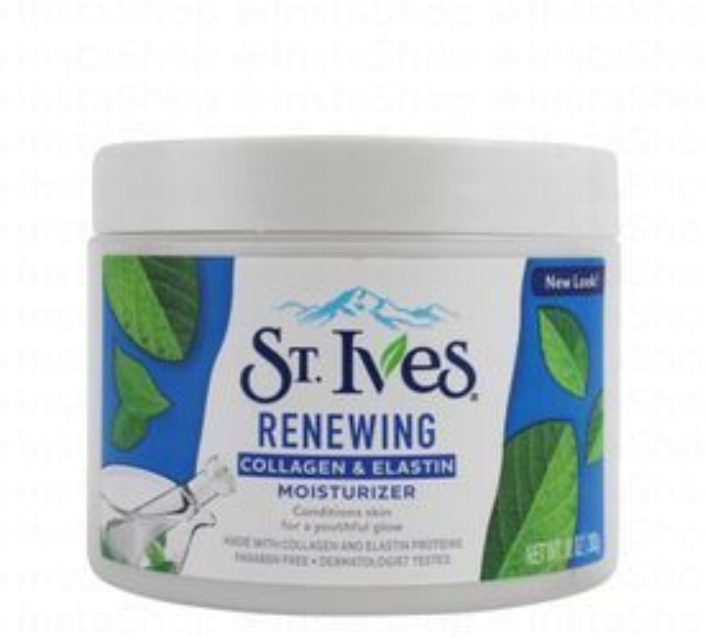 St. Ives Renewing & Moisturizing Facial Cream with Collagen & Elastin - non comedogenic, parabens free
