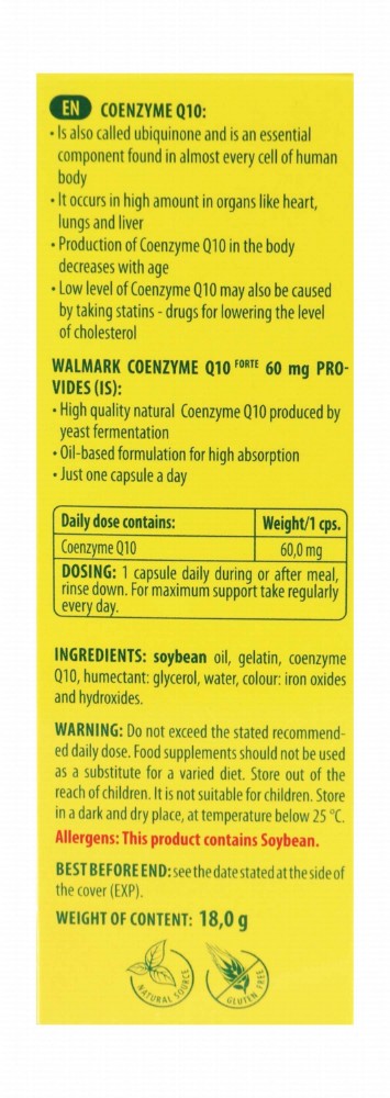 Stada 60mg Coenzyme Q10 Heart Health Support Supplement
