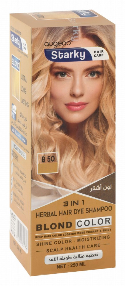 Starky 3in1 Moisturizing Herbal Hair Dye Shampoo Blonde 50