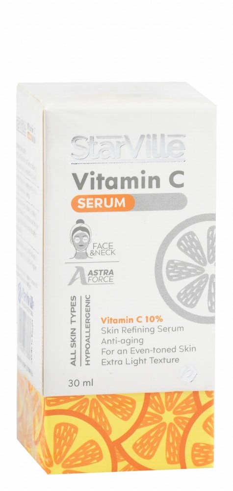 StarVille 10% Vitamin C Hypoallergenic Refining Anti-Aging Face Serum for All Skin Types