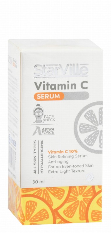 StarVille 10% Vitamin C Hypoallergenic Refining Anti-Aging Face Serum for All Skin Types