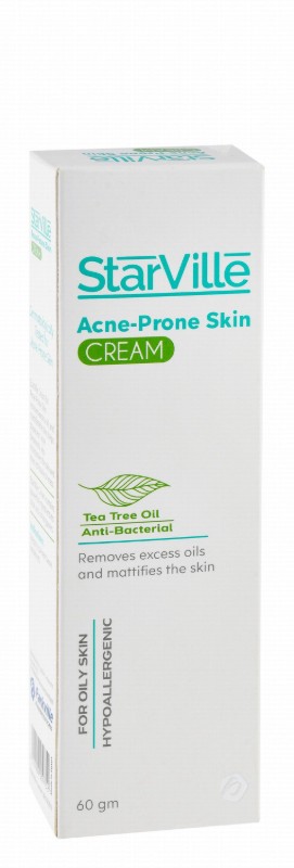 StarVille Hypoallergenic Facial Cream with Tea Tree Oil for Oily & Acne-Prone Skin