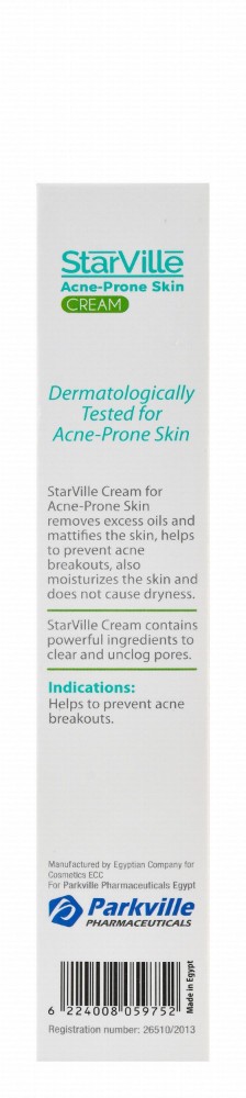 StarVille Hypoallergenic Facial Cream with Tea Tree Oil for Oily & Acne-Prone Skin