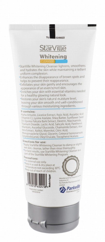 StarVille Hypoallergenic Whitening & Lightening Face & Body Foaming Cleanser with Alpha Arbutin, Chamomile & Aloe Vera Extracts for All Skin Types - parabens free