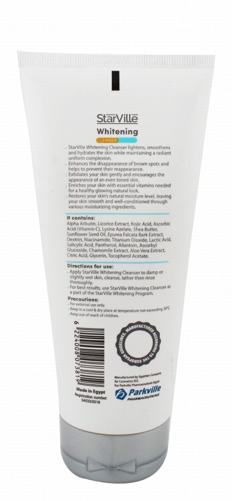 StarVille Hypoallergenic Whitening Body & Facial Cleansing Foam with Chamomile & Aloe Vera Extracts for All Skin Types - parabens free