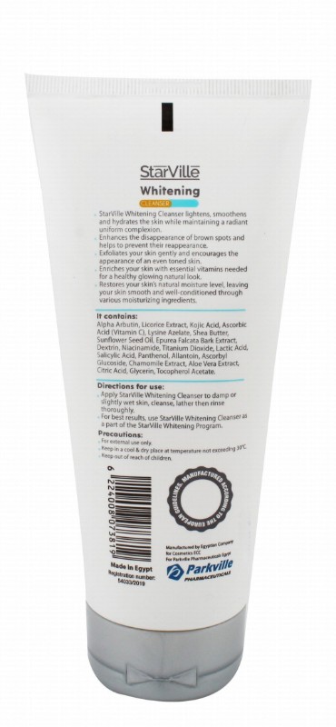 StarVille Hypoallergenic Whitening Body & Facial Cleansing Foam with Chamomile & Aloe Vera Extracts for All Skin Types - parabens free