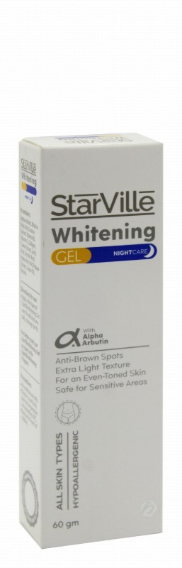 StarVille Hypoallergenic Whitening Night Care Gel with Alpha Arbutin for All Skin Types