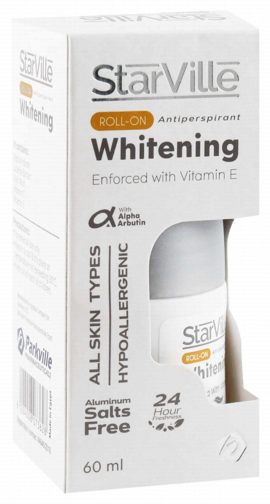 StarVille Women's Whitening Roll-On Deodorant for All Skin Types - aluminum salts free