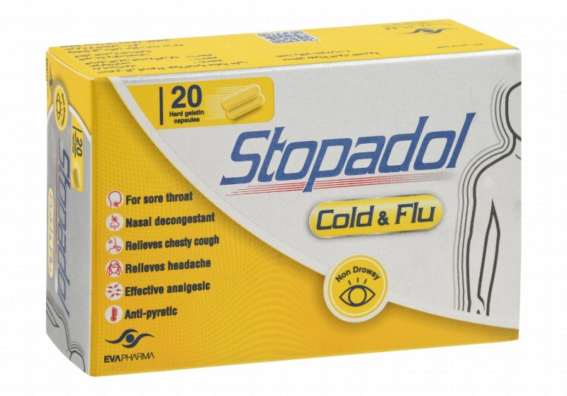 Stopadol 500mg Paracetamol Non-Drowsy, Analgesic & Anti-Pyretic for Cold & Flu