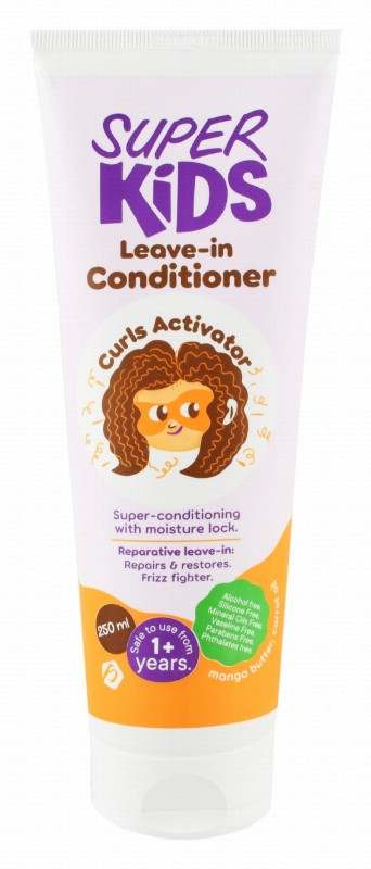 Super Kids Curl Activator Moisturizing & Reparative Leave-In Conditioner with Mango Butter & Carrot Oil (1+ Years) - alcohol free, silicone free, parabens free