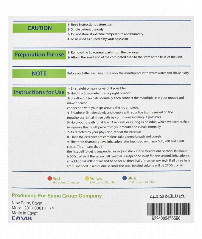 SuperbPlus 3 Ball Spirometer