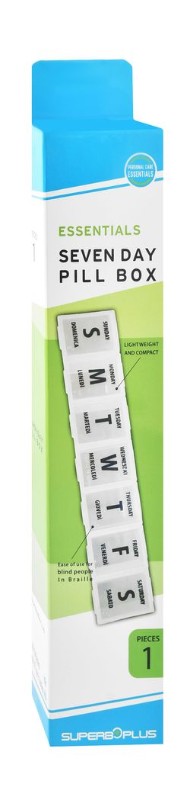 SuperbPlus Essentials Seven Day Pill Box