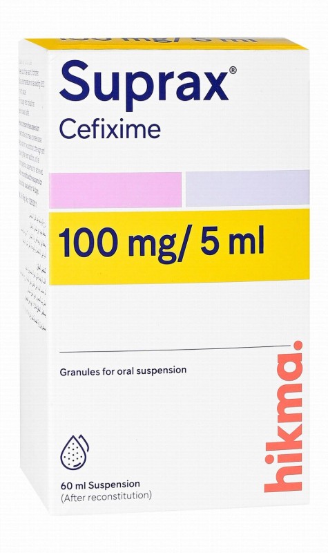 Suprax 100mg/5ml Cefixime Granules for Oral Suspension