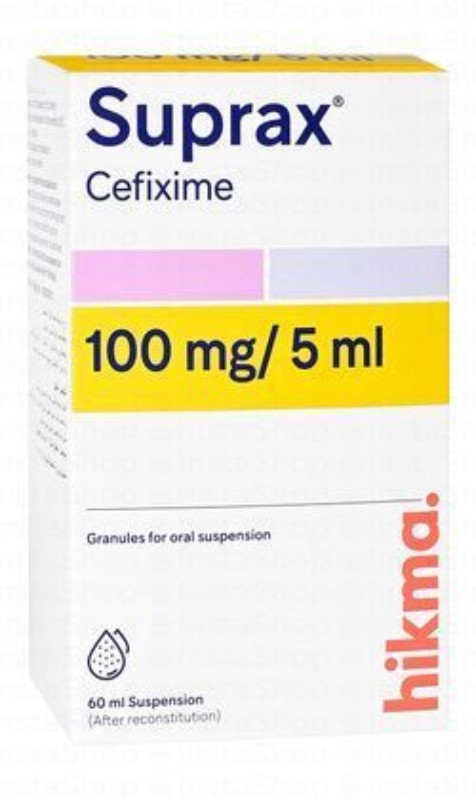 Suprax 100mg/5ml Cefixime Granules for Oral Suspension