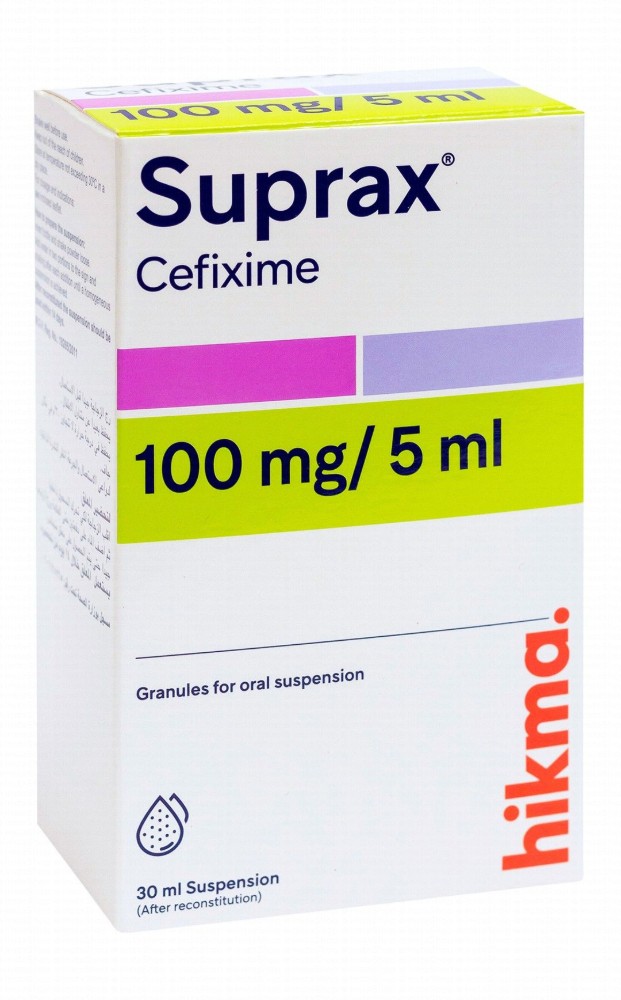 Suprax 100mg/5ml Cefixime Oral Suspension Granules
