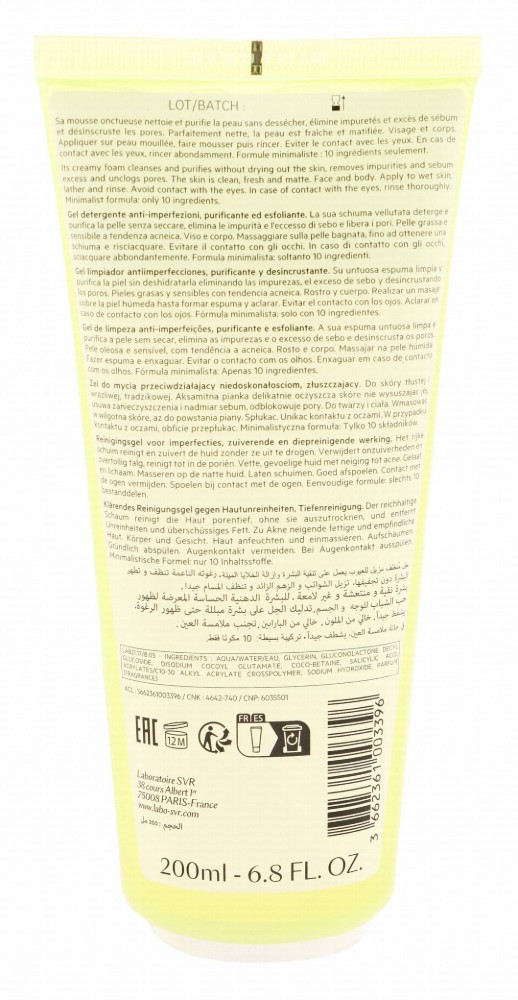 SVR Sebia Clear Anti-Imperfection Facial Cleanser