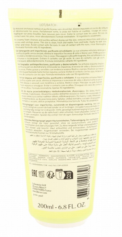 SVR Sebia Clear Anti-Imperfection Facial Cleanser