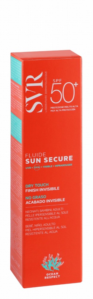 SVR Sun Secure Water-Resistant Facial Sunscreen for Sensitive Skin SPF50+ - non comedogenic, octocrylene free